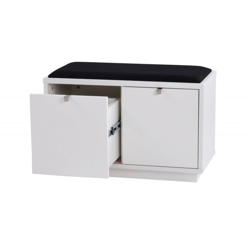 RO Confe Bench 2 Drawers White/Black